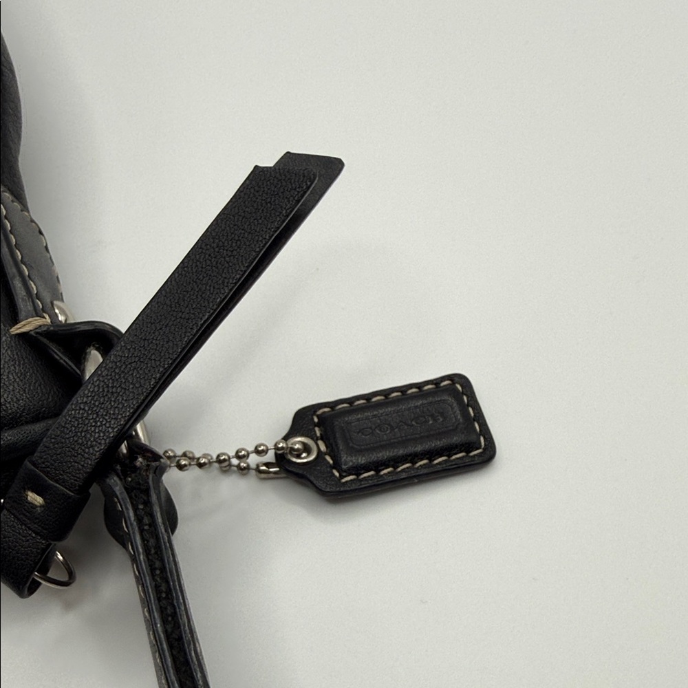 Coach SoHo Black Pleated Leather Crossbody Bag - Picture 7 of 7
